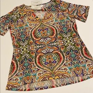 Alison Taylor Medium Short Sleeve Pullover Top New e